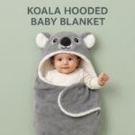 Newborn Baby Hooded Swaddle Blanket – Soft Velvet, Cartoon Animal Design, Warm Wrap for Fall & Winter - Image 5